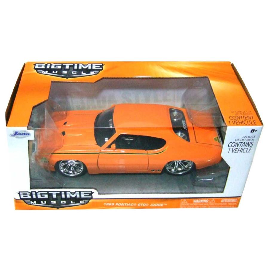 Jada Toys / ジェイダトイズ Bigtime Muscle 1/24 ダイキャストミニカー 1969 Pontiac GTO Judge (オレンジ)｜rayray｜03
