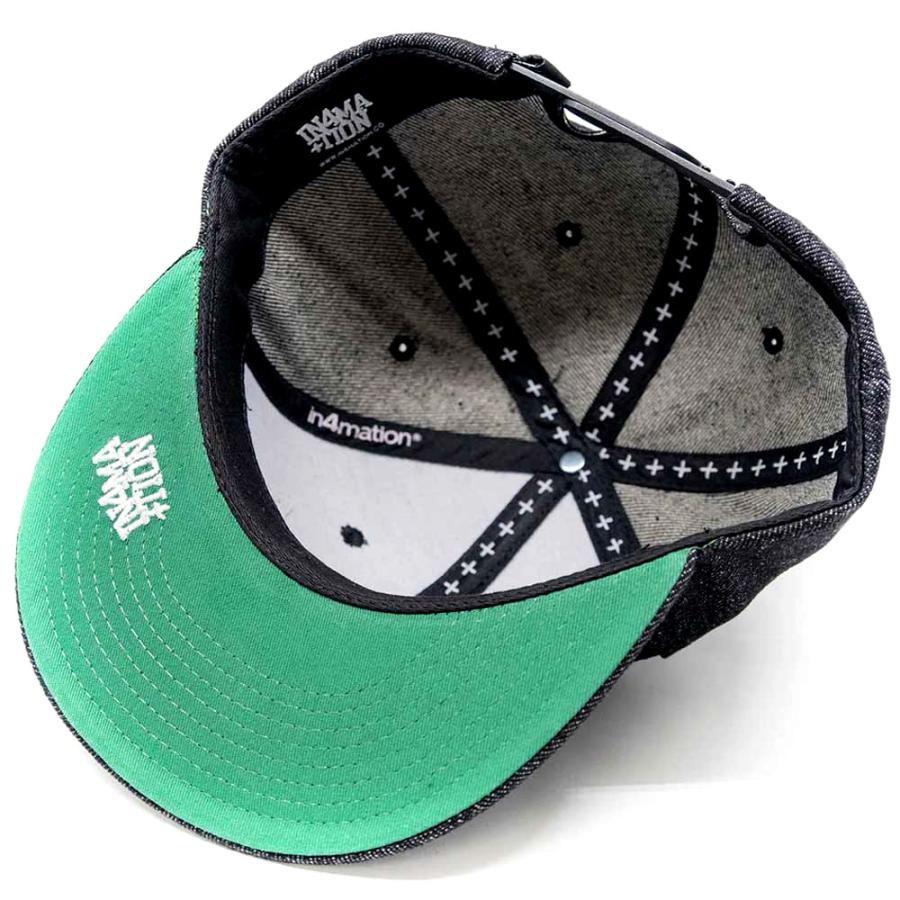 IN4MATION / インフォメーション スナップバックキャップ IN4M Denim Snapback Cap (ブラック)｜rayray｜03