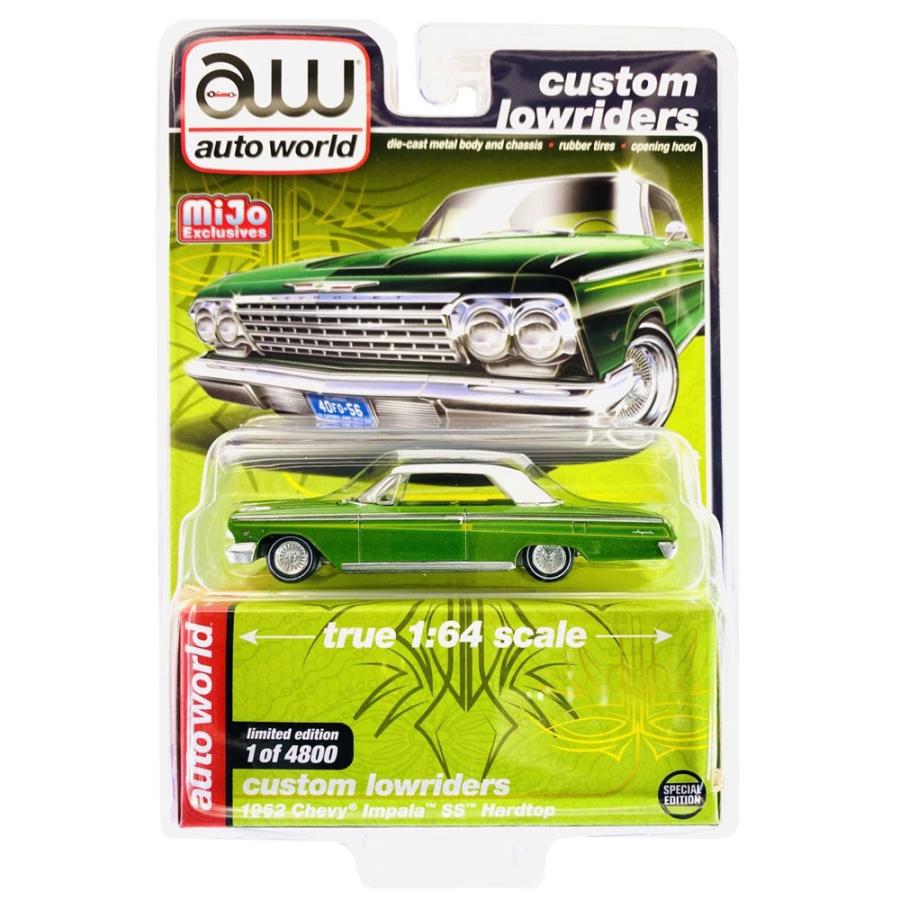 Auto World/オートワールド Custom Lowriders 1/64 ダイキャストミニカー ローライダー インパラ 1962 Chevy  Impala SS Hardtop (ライムグリーン) : 43093320029 : RayRay - 通販 - Yahoo!ショッピング