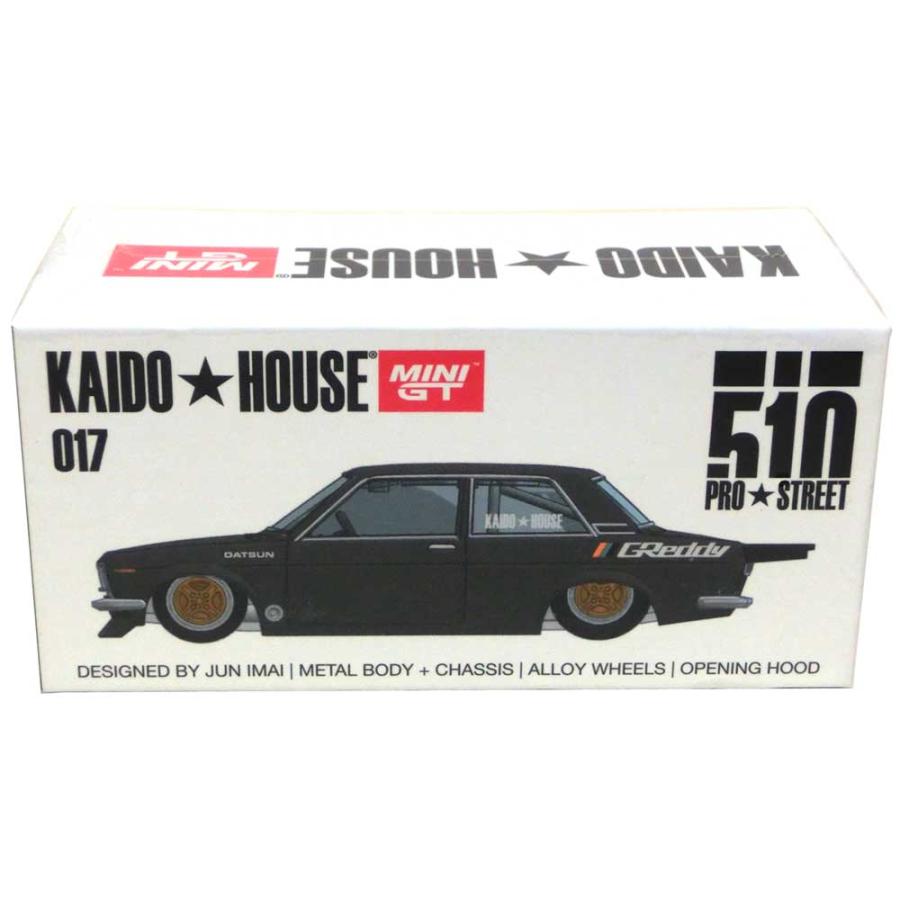 Kaido House MiniGT/街道ハウス ミニカー 1/64 KaidoHouse Datsun 510 ProStreet GREDDY KHMG017 (グレー)｜rayray｜03