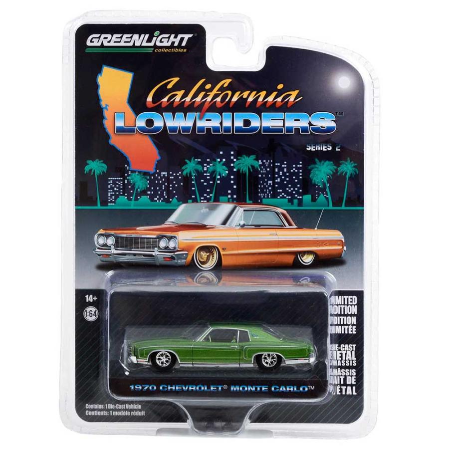 グリーンライト ローライダー2台セット モンテカルロ カプリス グリーンライト Green Light / California Lowriders 1/64