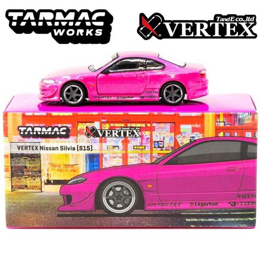 ターマックワークス 1/64 VERTEX 日産 シルビア S15 PRIX Tarmac Works x PRIX Nissan Silvia S15 TONNDERU Black Vertex