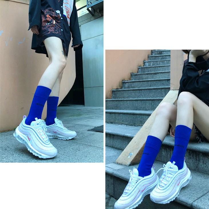 送料無料10カラー ハイソックス 男女兼用 メンズ レディース キッズ 靴下 ライン 英文字プリント カラフル おしゃれ かわいい カッコイイ スポーツ 運動 レイシーズン ヤフー店 通販 Yahoo ショッピング