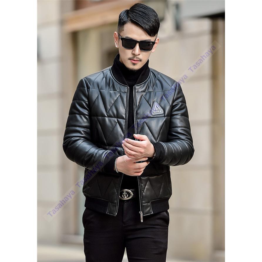 レザーダウンジャケット メンズ ダウンジャケット 革 ダウンコート レザージャケット 革ジャン 皮ジャン ダウン95 秋冬 立ち襟 Aoba 1923 Tasahaya 通販 Yahoo ショッピング