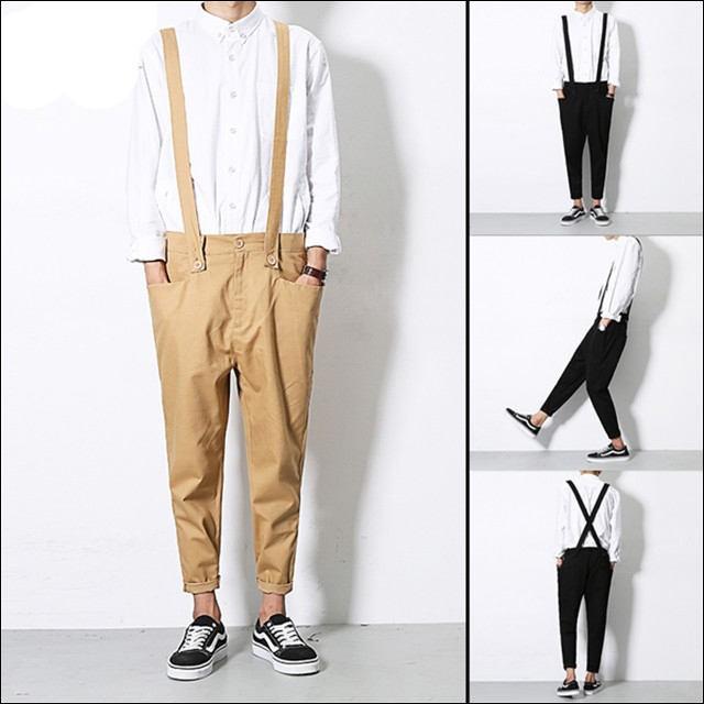 サスペンダーパンツ メンズ テーパードパンツ サルエルパンツ 吊りズボン ロングパンツ おしゃれ カジュアルウエア 9分 ボトムス Supersport Tn