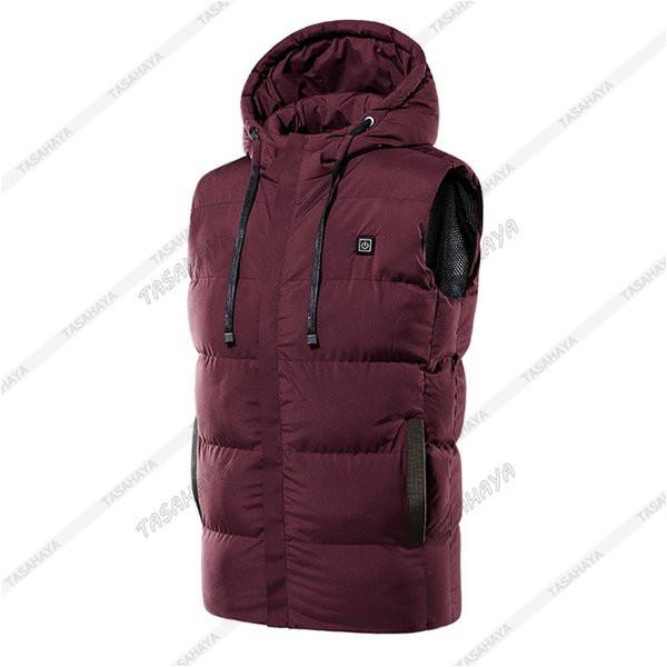 ヒーターベスト メンズ 中綿 ダウンベスト 袖なし 電熱ジャケット Usb接続 電熱服 7エリア発熱 暖房服 登山 キャンプ フード付き Frcp 116 Tasahaya 通販 Yahoo ショッピング