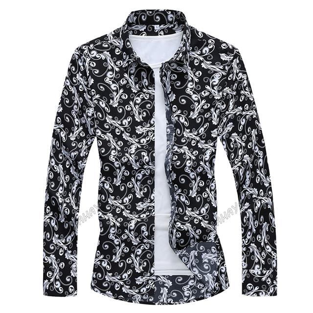 カジュアルシャツ メンズ シャツ 長袖 花柄 和柄 アロハシャツ 柄シャツ 開襟シャツ 大きいサイズ 40代 50代 夏服 春秋服 Hne91 03 Tasahaya 通販 Yahoo ショッピング