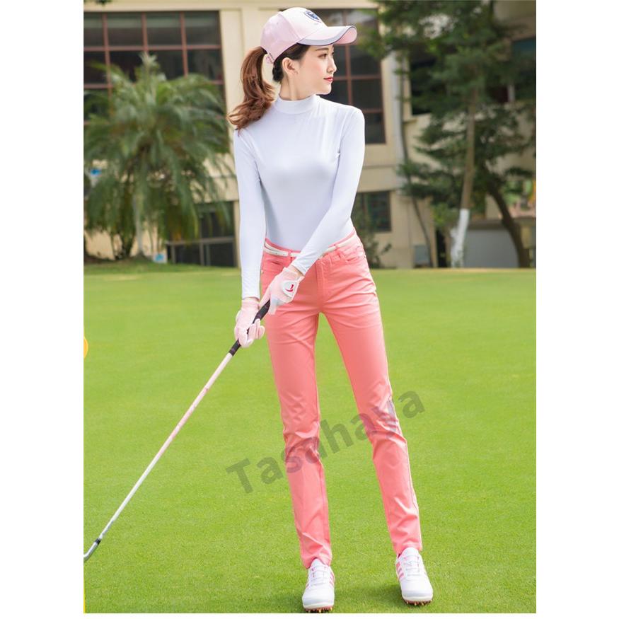 ゴルフパンツ レディース ゴルフウェア 女子 服装 ゴルフ ロング ストレッチ パンツ ゴルファー ボトムス 美脚 速乾 軽 春 真夏 夏 秋