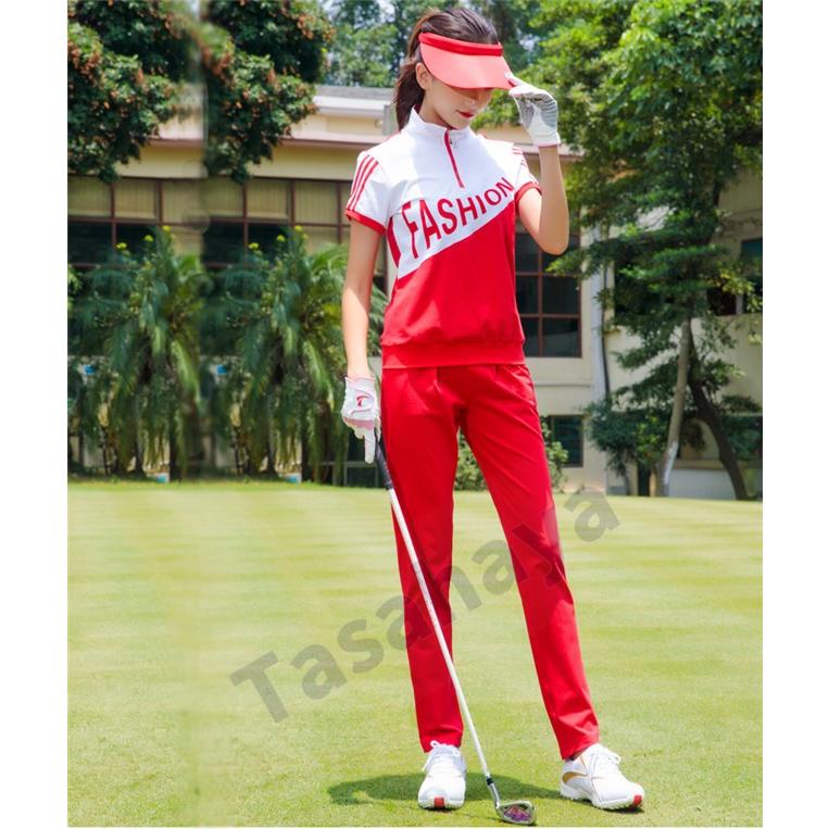 ゴルフシャツ ゴルフパンツ 上下セット レディース ゴルフウェア Golf ゴルフtシャツ 半袖 ロングパンツ 女性用 スポーツウェア 吸汗 通気 Tygj Set01 Tasahaya 通販 Yahoo ショッピング