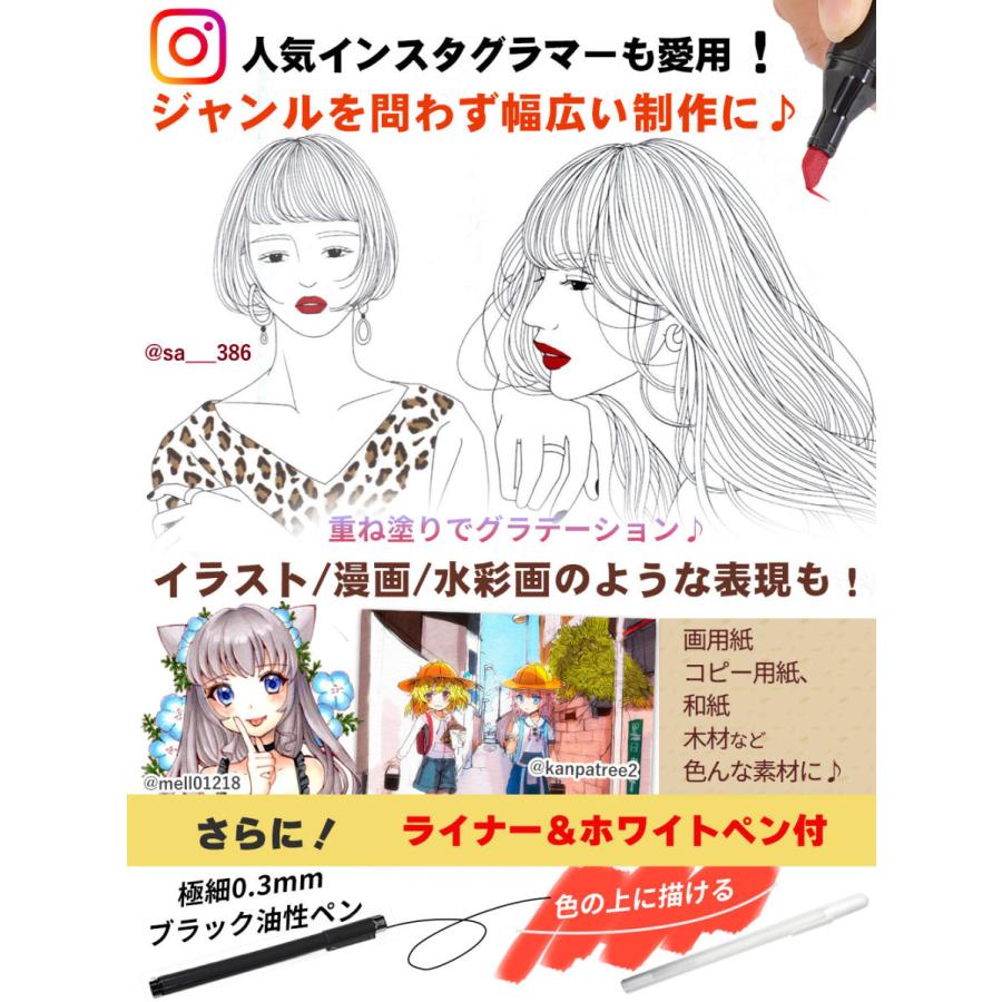 マーカーペン 168色 セット 塗り絵 THE PEN for Designer ペンスタンド ホワイト ライナーペン 付き イラストマーカー アルコールマーカー 建築 |  | 05