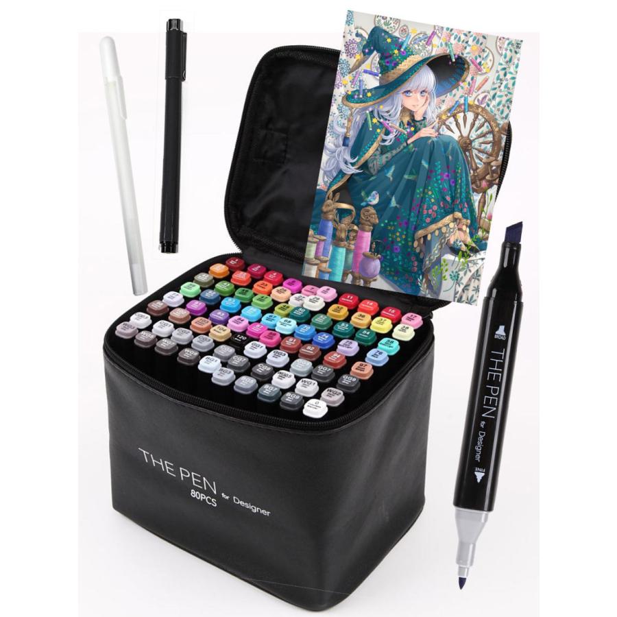 マーカーペン 80色 セット 塗り絵 THE PEN for Designer ペン マーカーペン 80色 セット 塗り絵 THE PEN for Designer ペン