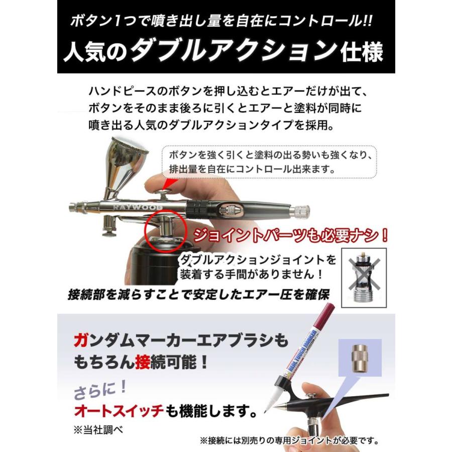 WPL JAPAN エアブラシ 充電式 RAYWOOD エアブラシ デルタ RW-084