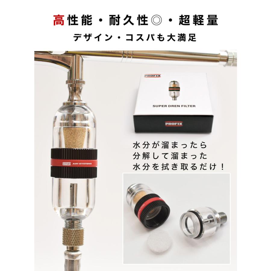 PROFIX エアブラシ 水抜きフィルター スーパードレンフィルター PROFIX エアブラシ 水抜きフィルター スーパードレンフィルター