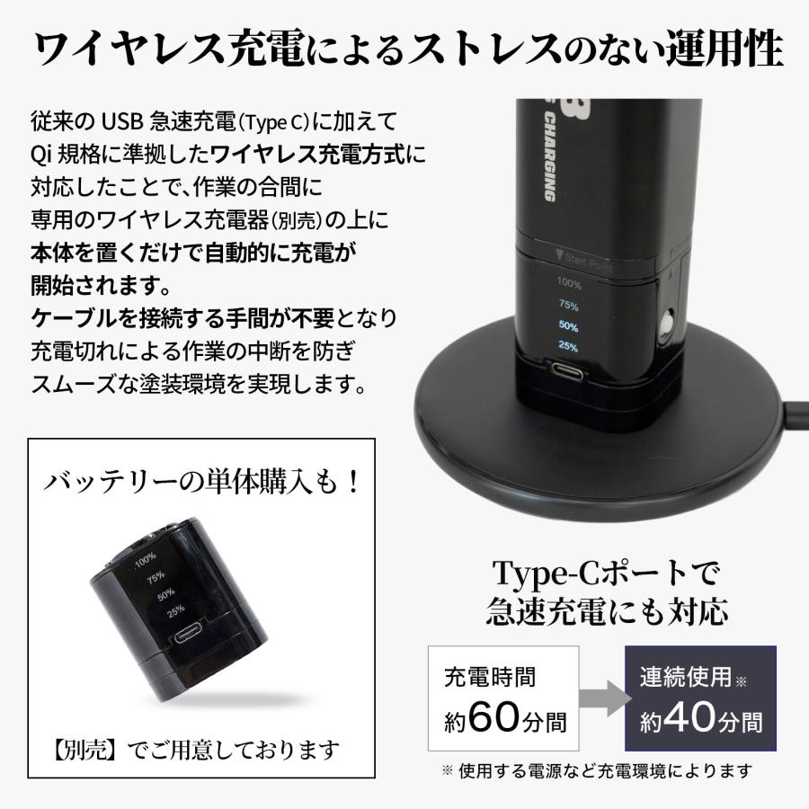 PROFIX ワイヤレス充電式エアブラシTR-03 PRO 充電式 コンプレッサー