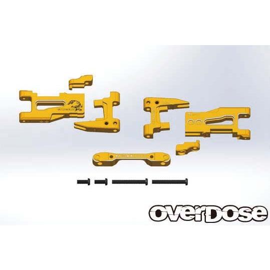 Overdose アルミアジャスタブルリヤサスアーム　トレーリングアングル5° OVER DOSE OD2134 アジャスタブルアルミリヤサスアーム(トレーリング
