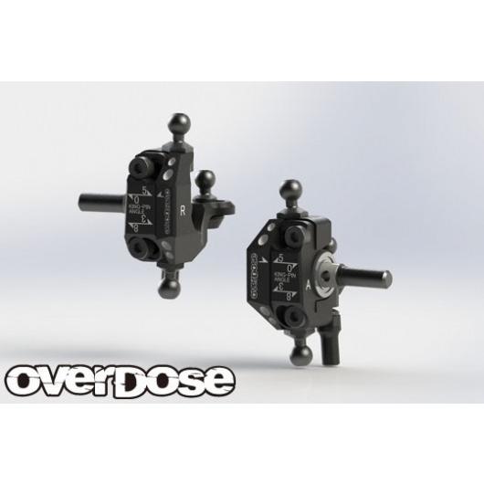 【OVERDOSE】アジャスタブルアルミナックルセットType-2 (ブラック) 弥*生様 OVERDOSE アジャスタブルアルミナックルセット Type-2