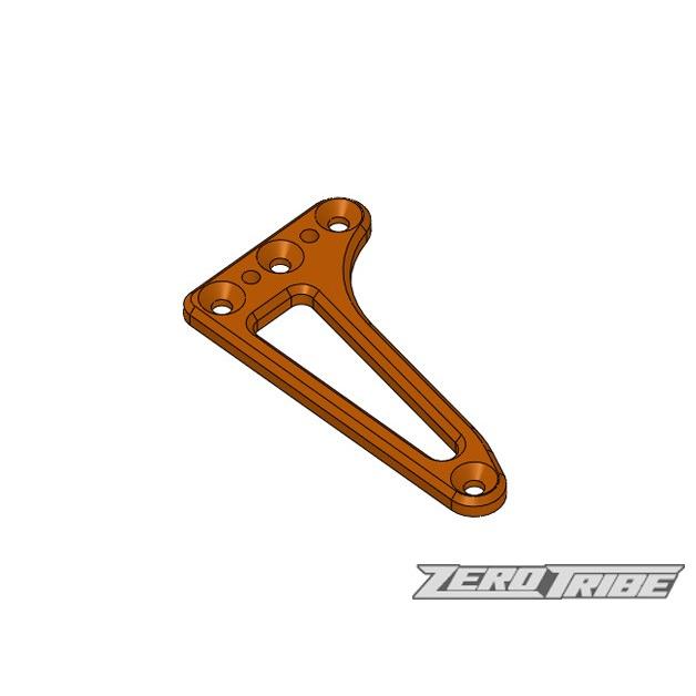 【ネコポス可】ZEROTRIBE ZT1010 アルミフローティングサーボホルダー オレンジ(XRAY T4 ’17&’18用)｜razikonwebshop｜01