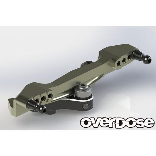 OVER DOSE OD2711b アルミ湾曲スライドラックステアリングセット Type-2(For Vacula II， GALM/ブラック)