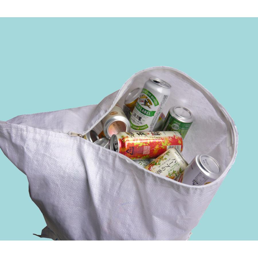 ファスナー付き万能小袋 スモールリレーバッグ 100枚入り 100リットル 資源回収 手持ちOK 白色生地 空き缶 ペットボトル サイズ：700×1000(mm) 容量100L |  | 01