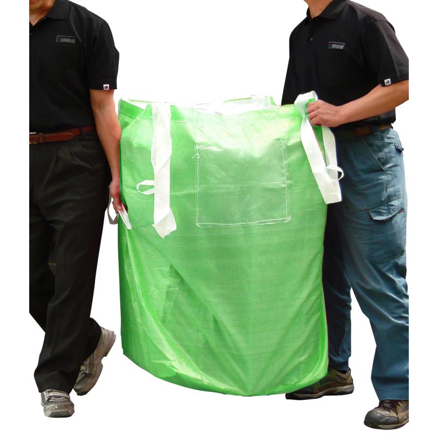 リレーバッグ RB35S8B-FCL-G 10袋入り 屋内用手持ちフレコン 緑色 セパレンジャー 分別用 350リットル 600×600×1100H(mm) 反転用持ち手 運搬用ベルト |  | 02