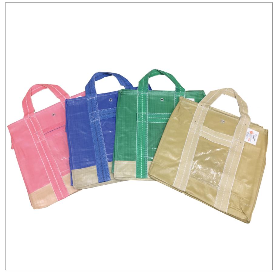 リレーバッグ RB-F-20S2B-OC (4色セット) 自立式フレコン (フレームあり) 資源回収 資材保管 水抜け穴 収納可能 折り畳み式 園芸 イベント 小容量 手持ち運搬 |  | 01