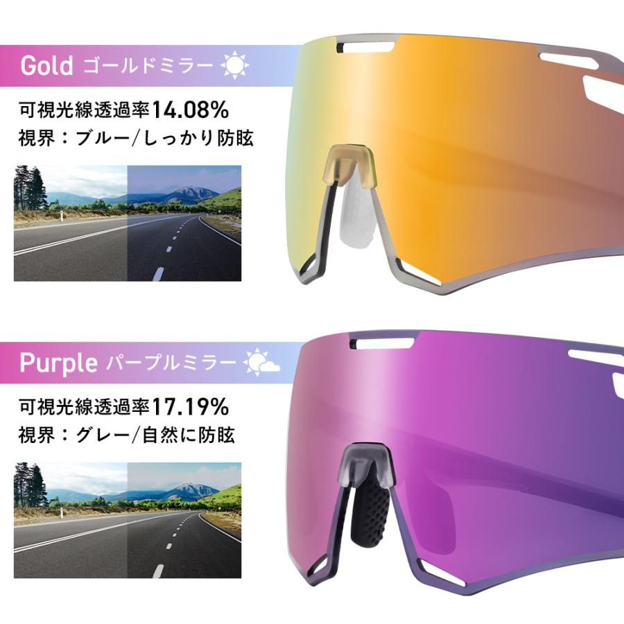 ROCKBROS バイク サングラス 調光 ミラー レンズ おしゃれ 軽量 メンズ