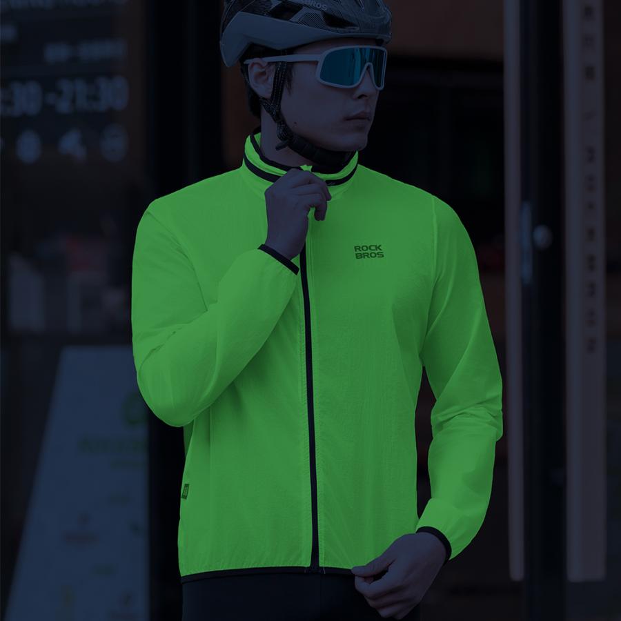 ROCKBROS バイク 原付 蓄光 蛍光 ジャンパー ウェア 長袖 ジャケット