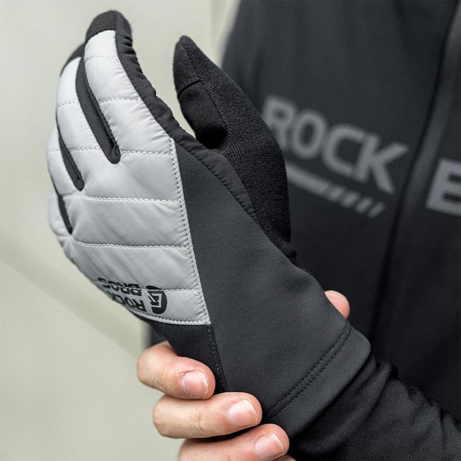 ROCKBROS バイク グローブ 自転車 スキー スノボ 3層構造 裏起毛 秋冬