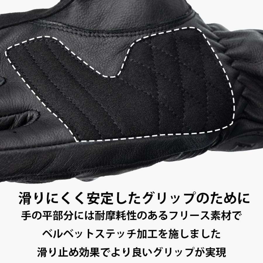 ROCKBROS バイク グローブ 手袋 山羊 革 レザー ナックルガード