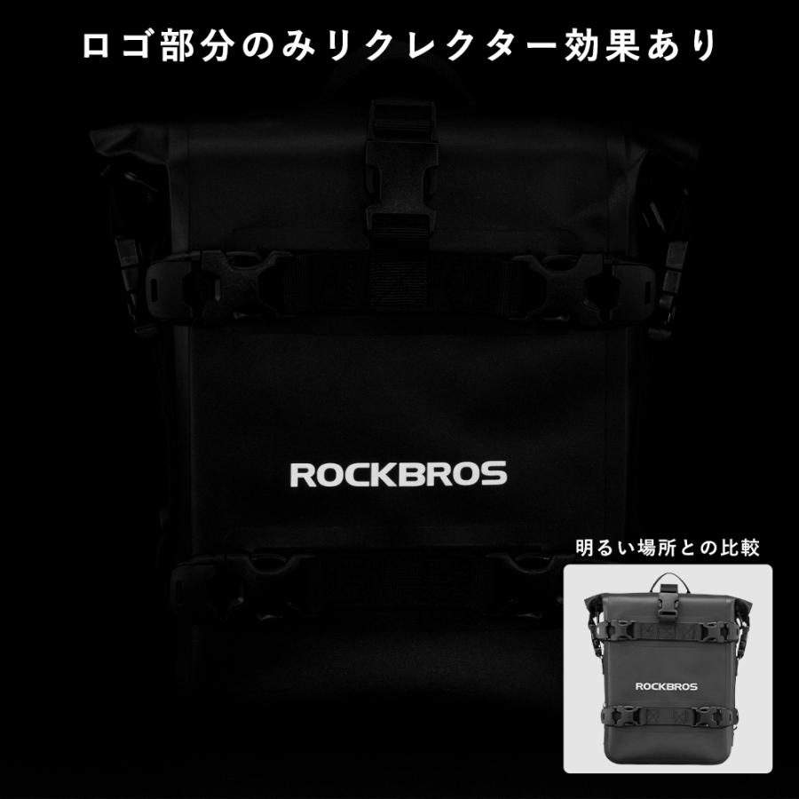 ROCKBROS バイク サイドバッグ 防水 エンジンガード マウント 5L 2way