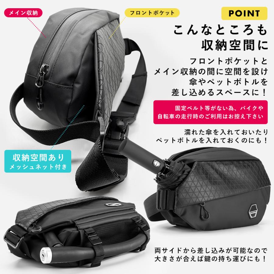 ROCKBROS バイク ボディバッグ 多収納 3.5L バッグ ツーリング