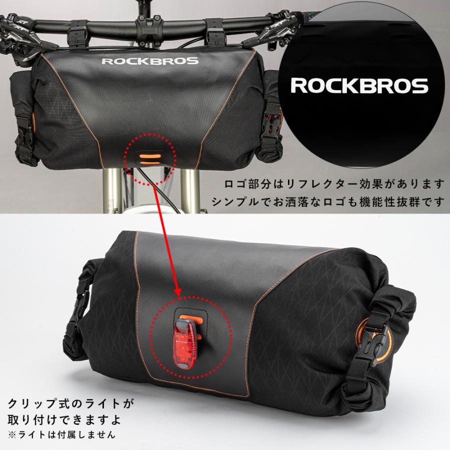 フロントバッグ ハンドルバッグ 自転車 容量2L 内側防水 ドロップハンドル フラットバーハンドル ロードバイク クロスバイク サイクリング｜rbi｜14