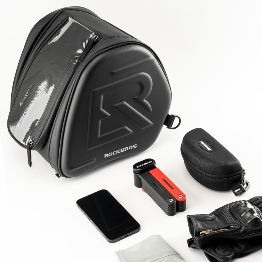 定価約76000円‼️未使用・フルオプション+α‼️大人クロスバッグ ROCKBROS バイク 大型 スクーター XMAX コンソール バッグ