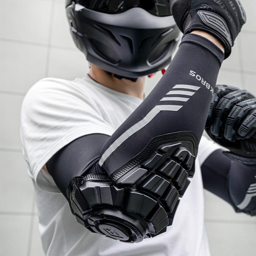 ROCKBROS バイク 自転車 プロテクター アームカバー 一体型 肘 衝撃