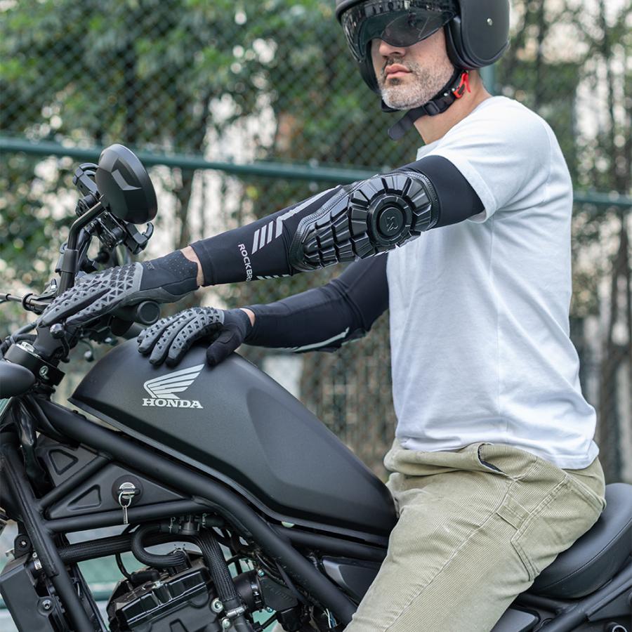 バイク 自転車 プロテクター アームカバー 一体型 肘 衝撃吸収 安全対策 ツーリング サイクリング スポーツ UPF50+｜rbi｜16