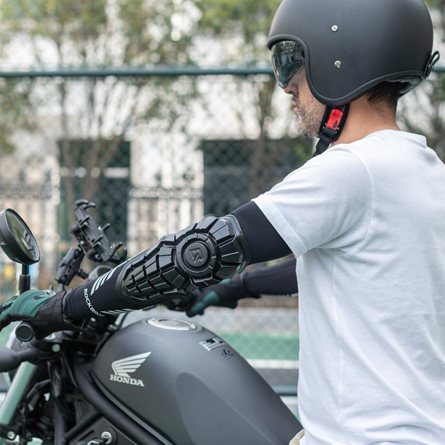 バイク 自転車 プロテクター アームカバー 一体型 肘 衝撃吸収 安全対策 ツーリング サイクリング スポーツ UPF50+｜rbi｜17