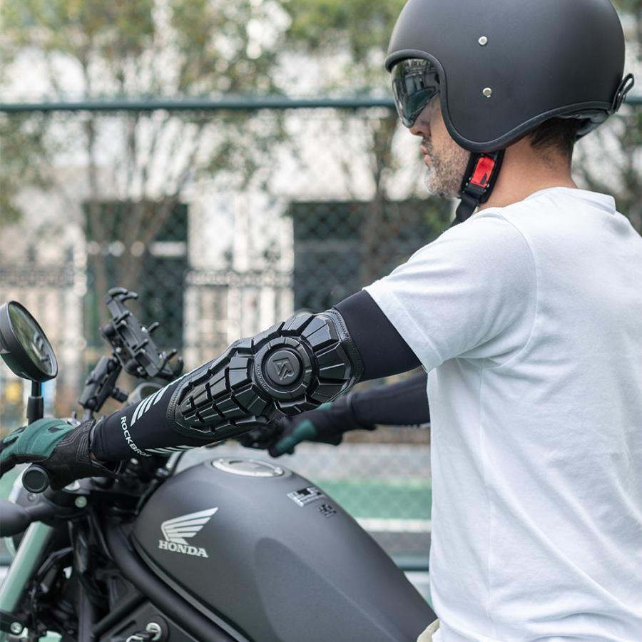 ROCKBROS バイク 自転車 プロテクター アームカバー 一体型 肘 衝撃