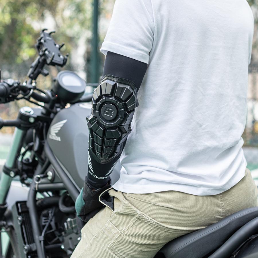 バイクプロテクター　両腕　両脚 ROCKBROS バイク 自転車 プロテクター アームカバー 一体型 肘 衝撃