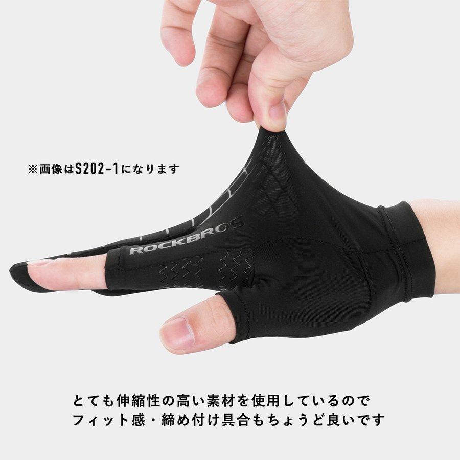 ROCKBROS バイク 車 自転車 グローブ 指なし 半指 春夏 メンズ