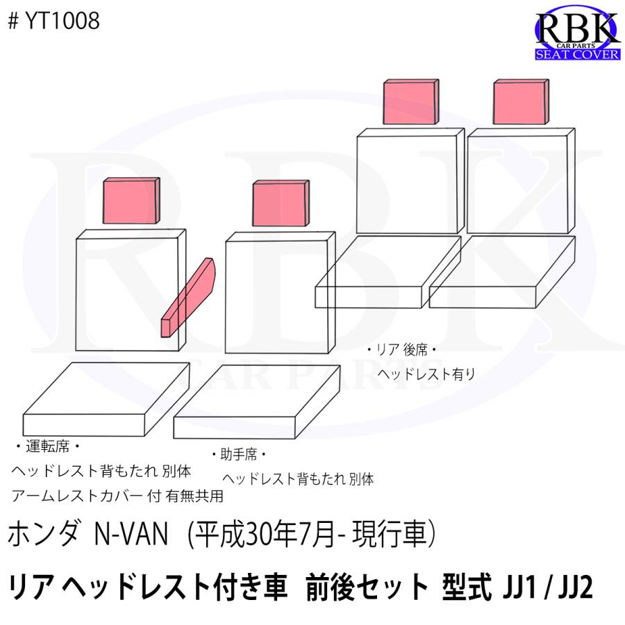 RBK CarParts シートカバー N-VAN (H30.07- ) リアヘッドレスト RBK CarParts シートカバー N-VAN (H30.07- ) リアヘッドレスト