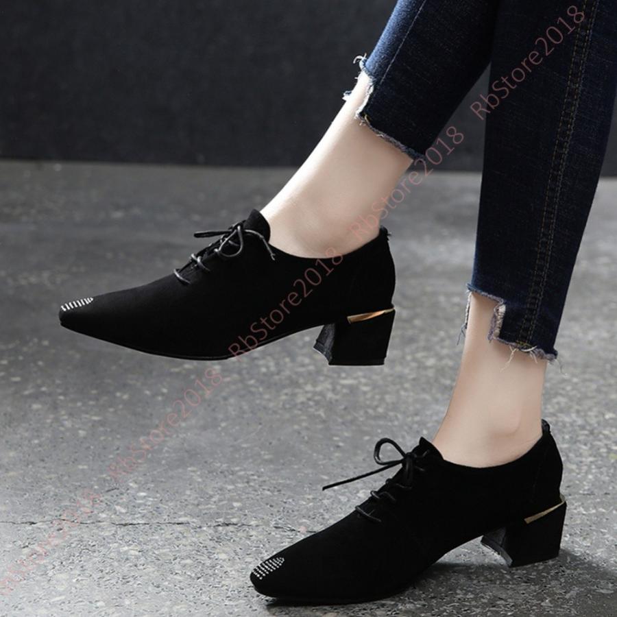 オックスフォードシューズ 通勤 おじ靴 チャンキーヒール レディース 大きいサイズ ローヒール 痛くない レースアップマニッシュシューズ 太ヒール Www Balviten Cz