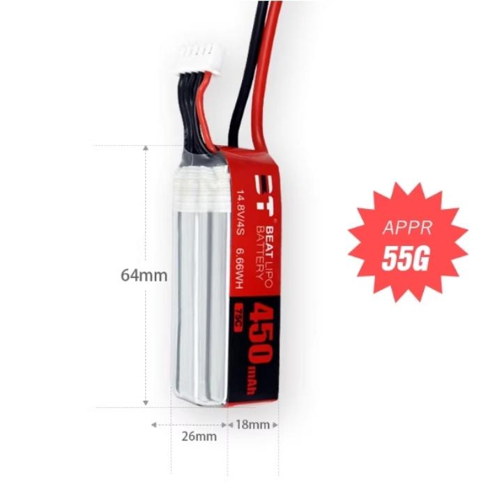 BEATLIPO 450mA3S75C ハイレートLIPO | 