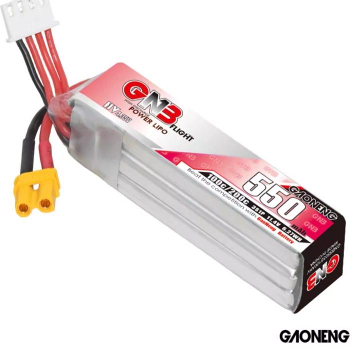 GNBLIPO  550mA3S11.4V100C ハイレート・ハイボルテージLIPO | 