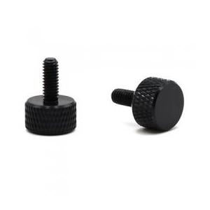 RB312B カラーアルミローレットビス　M3×12　4本入り　ブラック | 