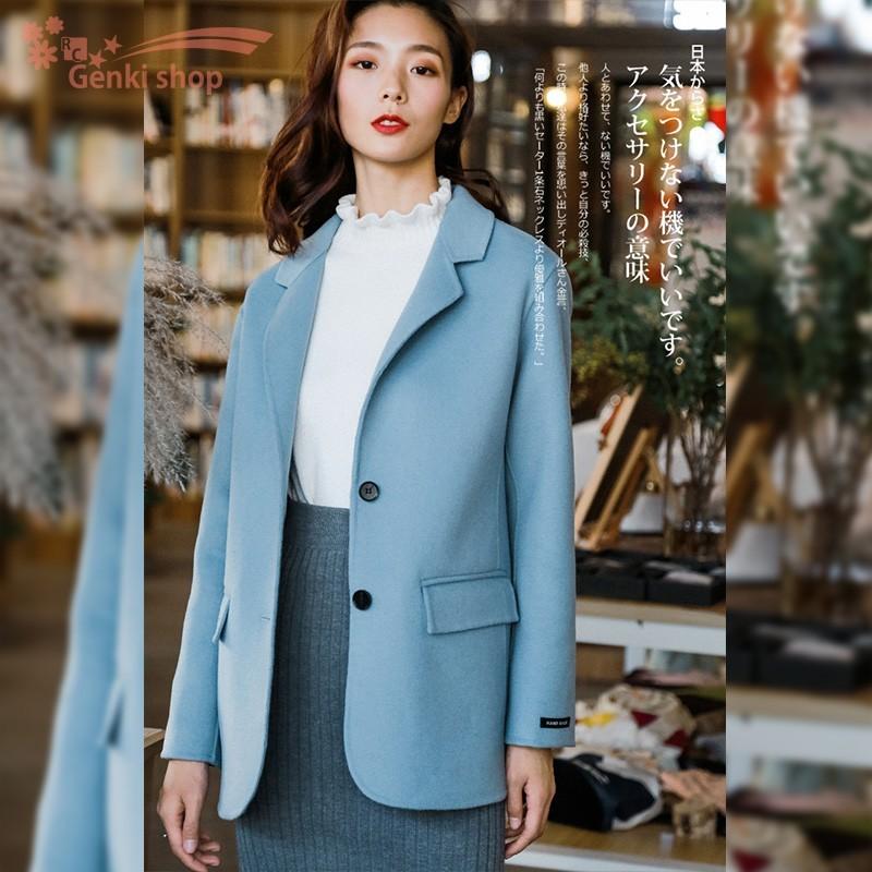 スーツ レディース ダブルフェイスコート 入学式 スーツジャケット ブレザー 春秋 スーツ オーバー コート 長袖 アウター 通勤 着痩せ オシャレ2色 8667 Rc Genki Shopヤフー店 通販 Yahoo ショッピング