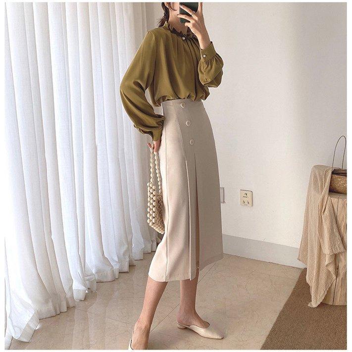 ロングスカート タイトスカート ロング丈 きれいめ ボトムス a