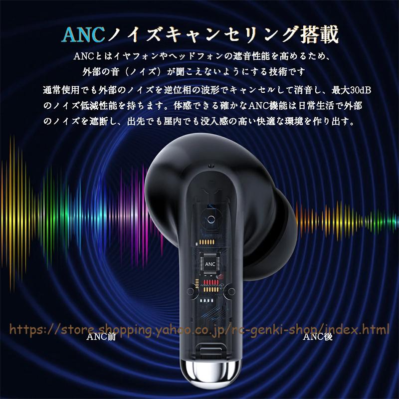 ワイヤレスイヤホン ENC ノイズキャンセリング iPhone