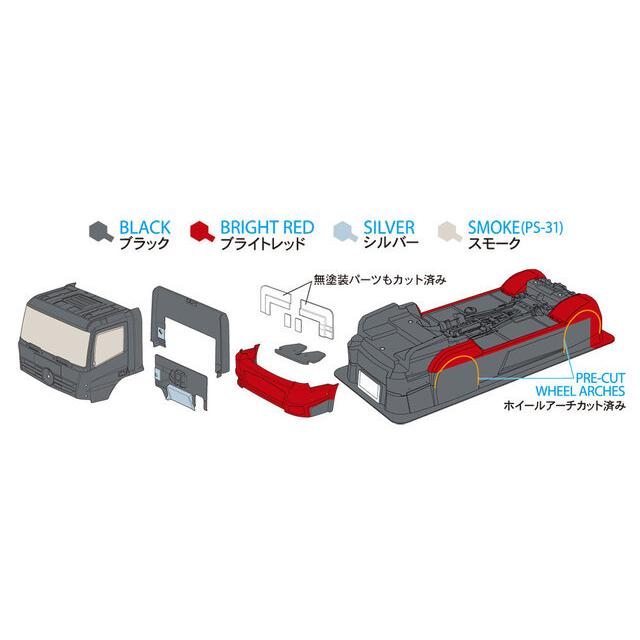 タミヤ/58683/TT-01E メルセデス・ベンツ アクトロス MP4 MB モータースポーツ キット(未組立)※セット内容は画像を確認の上、選択して下さいの画像