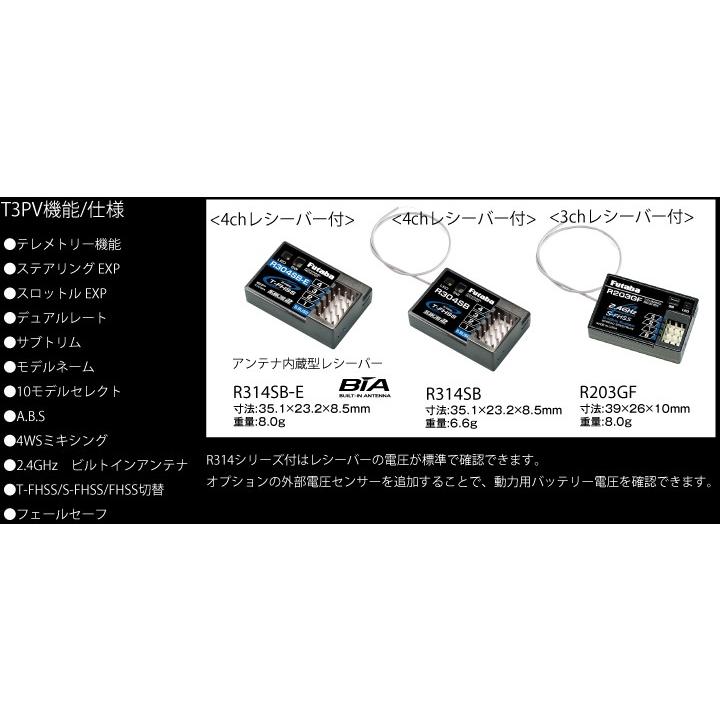 台数限定特価)フタバ(Futaba)/F-028656/3PV 2.4Gプロポ R203GF 3ch 