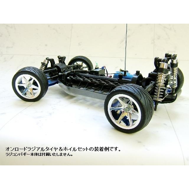 OPTION No.1(オプションNo.1)/NO-250020/1/10 4WDバギー用 オンロードラジアルタイヤ・6本スポークホイル接着済(フロント/ 2本入)｜rc-yumekukan｜02